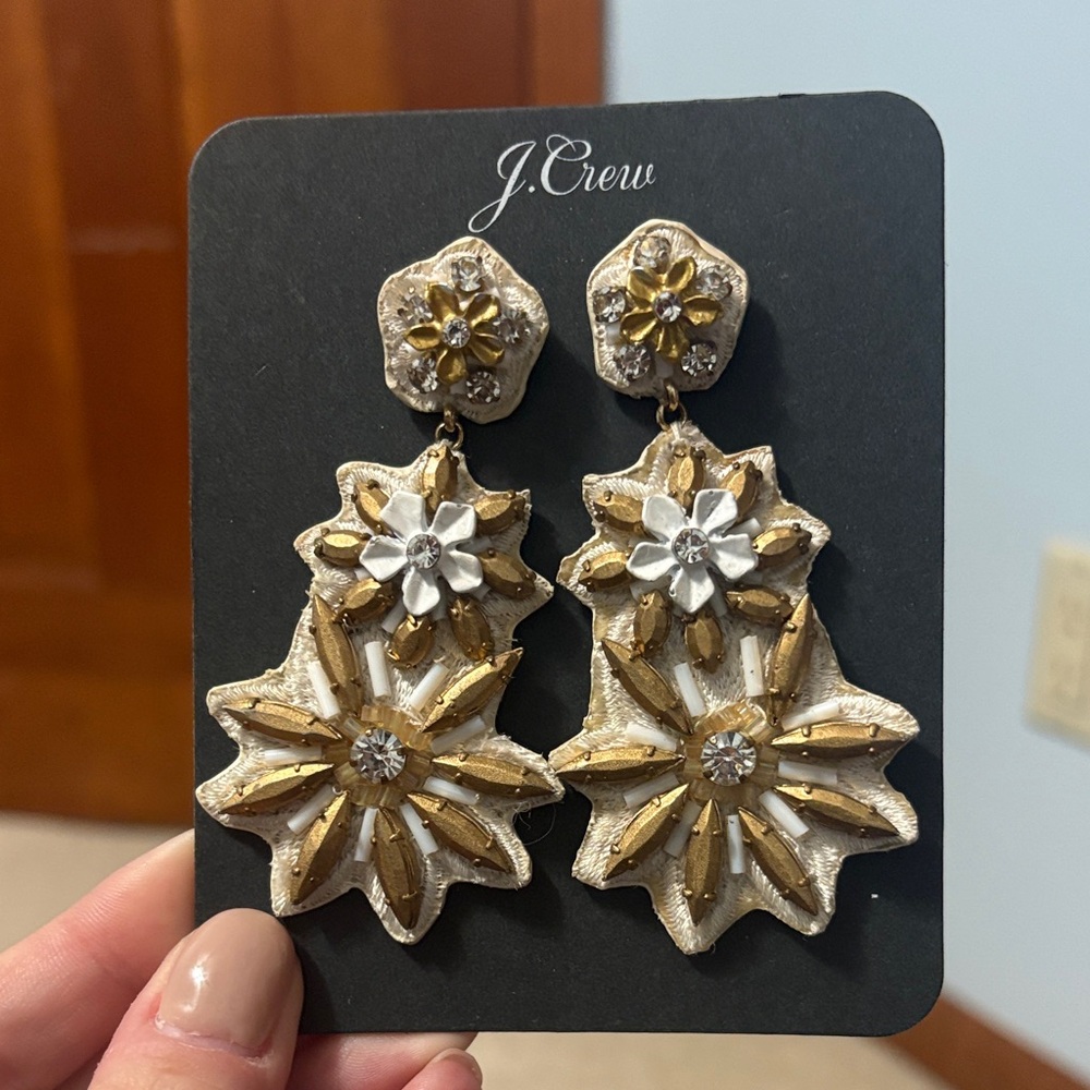 J. Crew | Gold and Silver Starburst Earrings